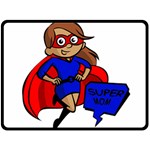 Brunette Super Mom Fleece Blanket (Large)