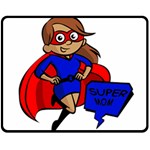 Brunette Super Mom Fleece Blanket (Medium)