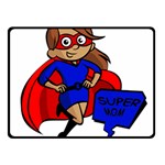 Brunette Super Mom Fleece Blanket (Small)