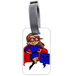 Brunette Super Mom Luggage Tag (two sides)