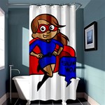 Brunette Super Mom Shower Curtain 36  x 72  (Stall)