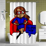 Brunette Super Mom Shower Curtain 48  x 72  (Small)