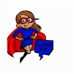 Brunette Super Mom Small Garden Flag (Two Sides)