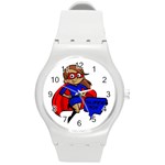 Brunette Super Mom Round Plastic Sport Watch (M)