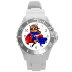 Brunette Super Mom Round Plastic Sport Watch (L)