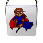 Brunette Super Mom Flap Closure Messenger Bag (L)