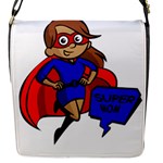 Brunette Super Mom Flap Closure Messenger Bag (S)