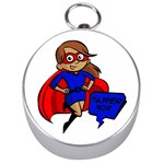 Brunette Super Mom Silver Compass