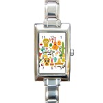 viva mexico Rectangle Italian Charm Watch