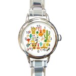 viva mexico Round Italian Charm Watch