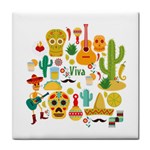 viva mexico Tile Coaster