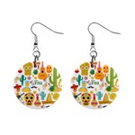 viva mexico 1  Button Earrings