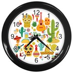 viva mexico Wall Clock (Black)