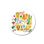 viva mexico Magnet 3  (Round)