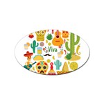 viva mexico Sticker Oval (10 pack)