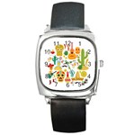 viva mexico Square Metal Watch