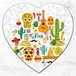 viva mexico Jigsaw Puzzle (Heart)