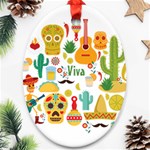 viva mexico Oval Ornament (Two Sides)