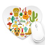 viva mexico Heart Mousepad