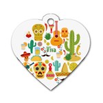 viva mexico Dog Tag Heart (Two Sides)