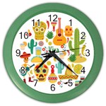 viva mexico Color Wall Clock