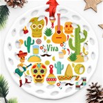 viva mexico Ornament (Round Filigree)