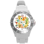 viva mexico Round Plastic Sport Watch (L)