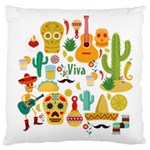 viva mexico Large Cushion Case (One Side)