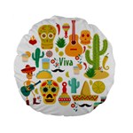 viva mexico Standard 15  Premium Round Cushion 