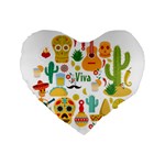 viva mexico Standard 16  Premium Heart Shape Cushion 