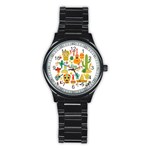 viva mexico Stainless Steel Round Watch