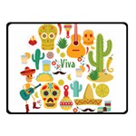 viva mexico Double Sided Fleece Blanket (Small)