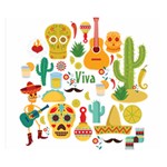 viva mexico Double Sided Flano Blanket (Small)