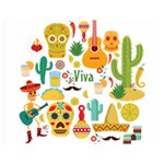 viva mexico Double Sided Flano Blanket (Medium)