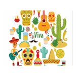 viva mexico Double Sided Flano Blanket (Large)