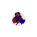 Black Super Mom 1  Mini Button