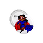 Black Super Mom 1.75  Button