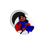 Black Super Mom 1.75  Magnet