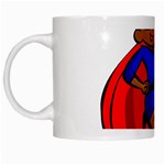 Black Super Mom White Mug