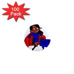 Black Super Mom 1  Mini Magnet (100 pack) 