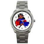 Black Super Mom Sport Metal Watch