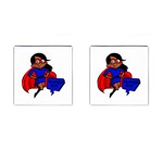 Black Super Mom Cufflinks (Square)