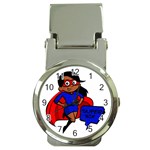 Black Super Mom Money Clip Watch