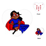 Black Super Mom Playing Cards (Heart)