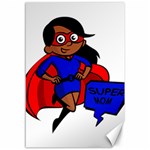 Black Super Mom Canvas 12  x 18 