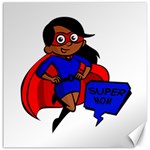 Black Super Mom Canvas 16  x 16 