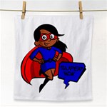 Black Super Mom Face Towel