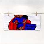 Black Super Mom Hand Towel