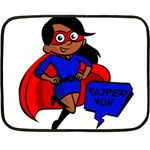 Black Super Mom Fleece Blanket (Mini)