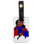 Black Super Mom Luggage Tag (one side)